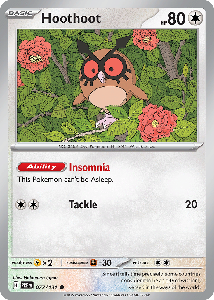 077 Hoothoot — Prismatic Evolutions — English