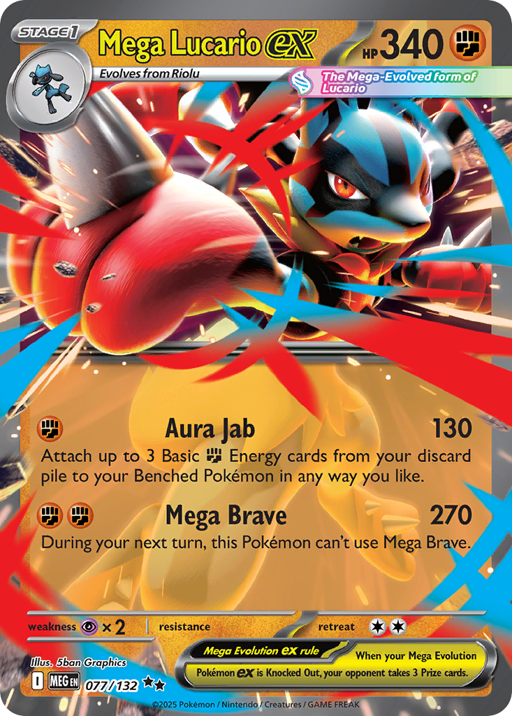 077 Mega Lucario ex — Mega Evolution — English