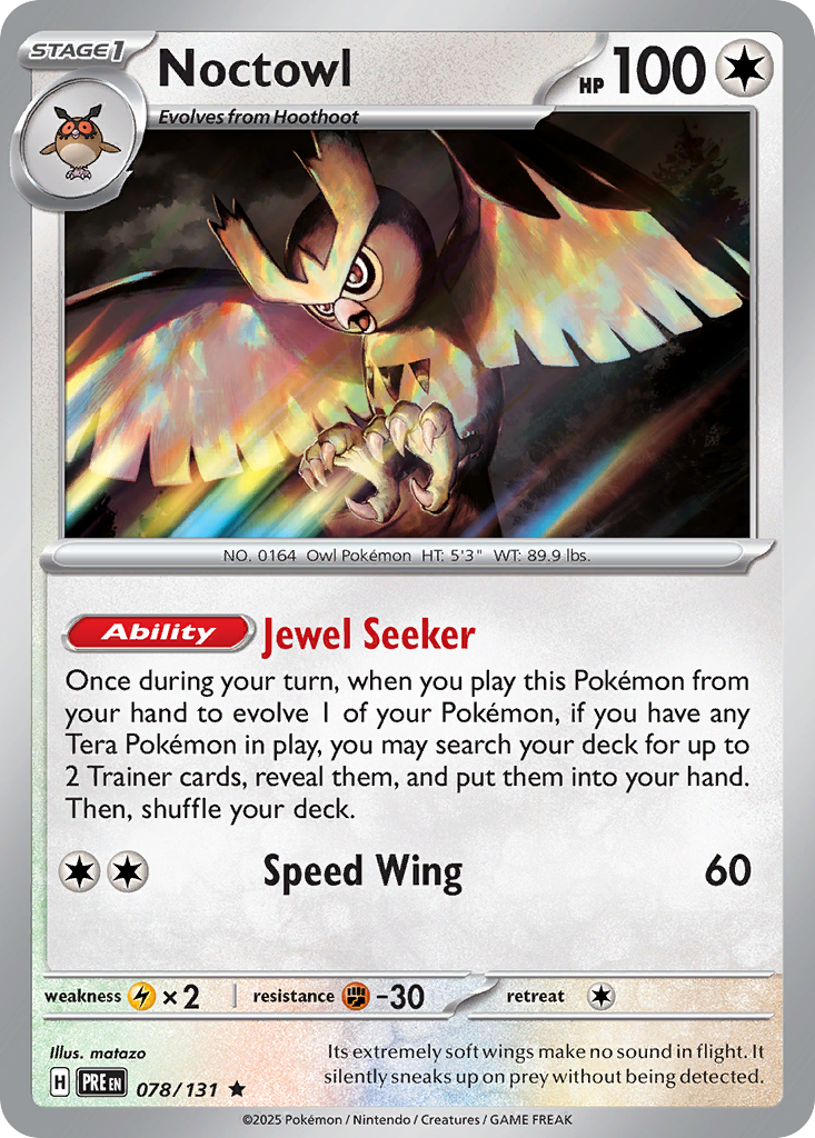 078 Noctowl — Prismatic Evolutions — English