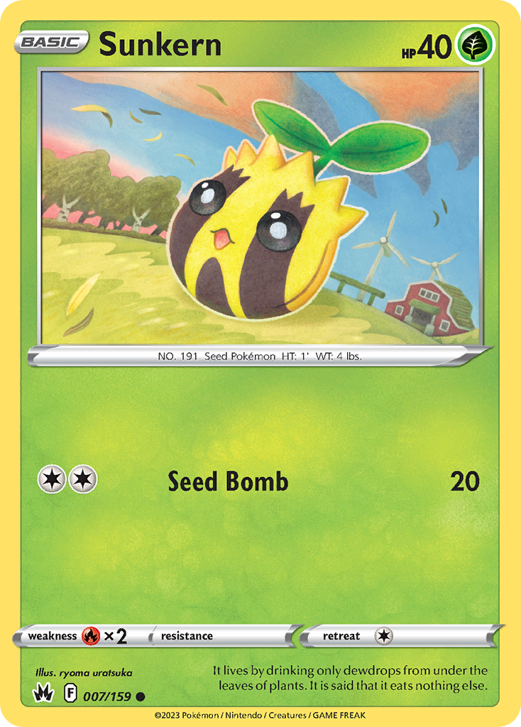 007 Sunkern — Crown Zenith — English