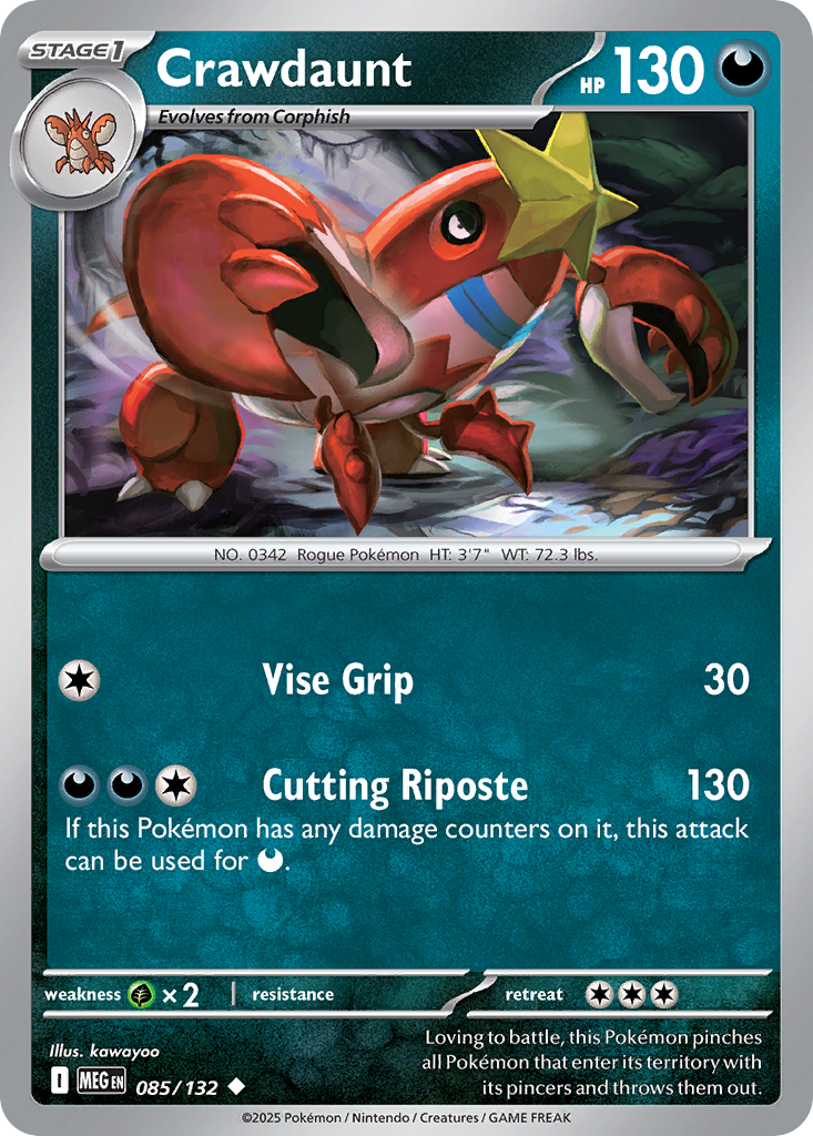 085 Crawdaunt — Mega Evolution — English