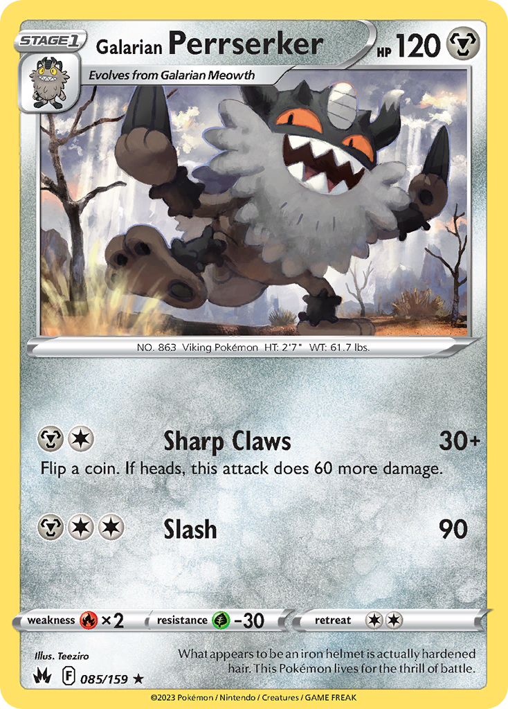 085 Galarian Perrserker — Crown Zenith — English
