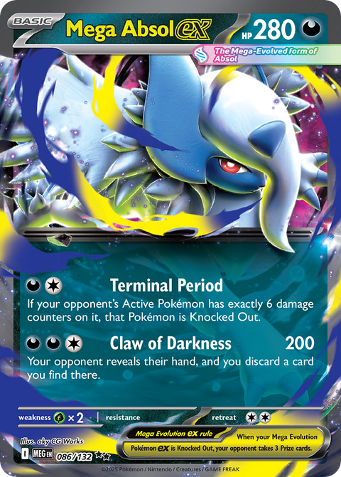 086 Mega Absol ex — Mega Evolution — English