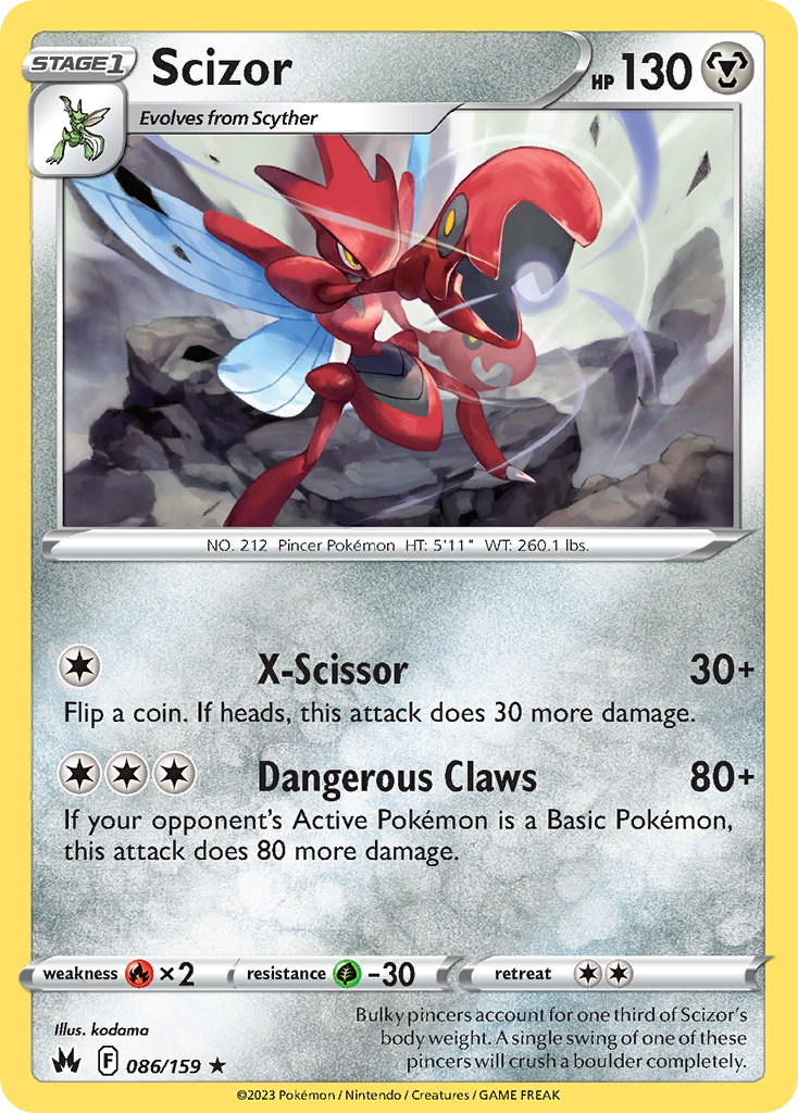 086 Scizor — Crown Zenith — English