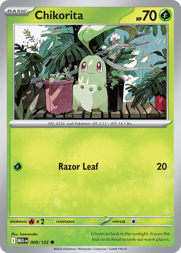 008 Chikorita — Mega Evolution — English