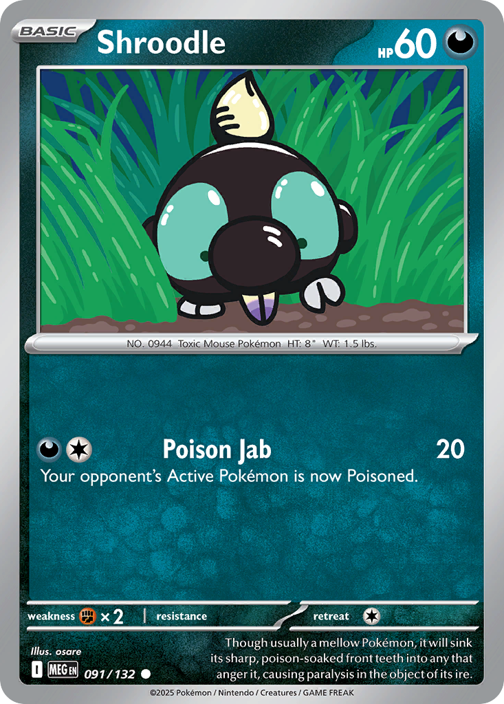 091 Shroodle — Mega Evolution — English