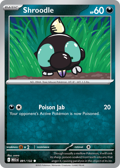 091 Shroodle — Mega Evolution — English