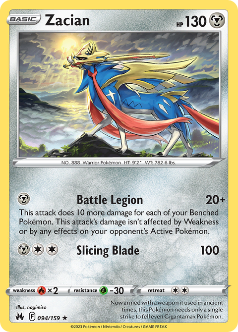 094 Zacian — Crown Zenith — English
