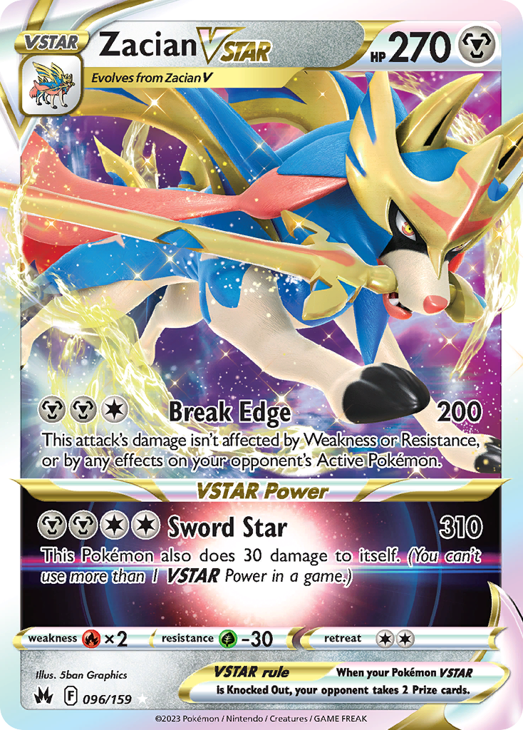 096 Zacian VSTAR — Crown Zenith — English