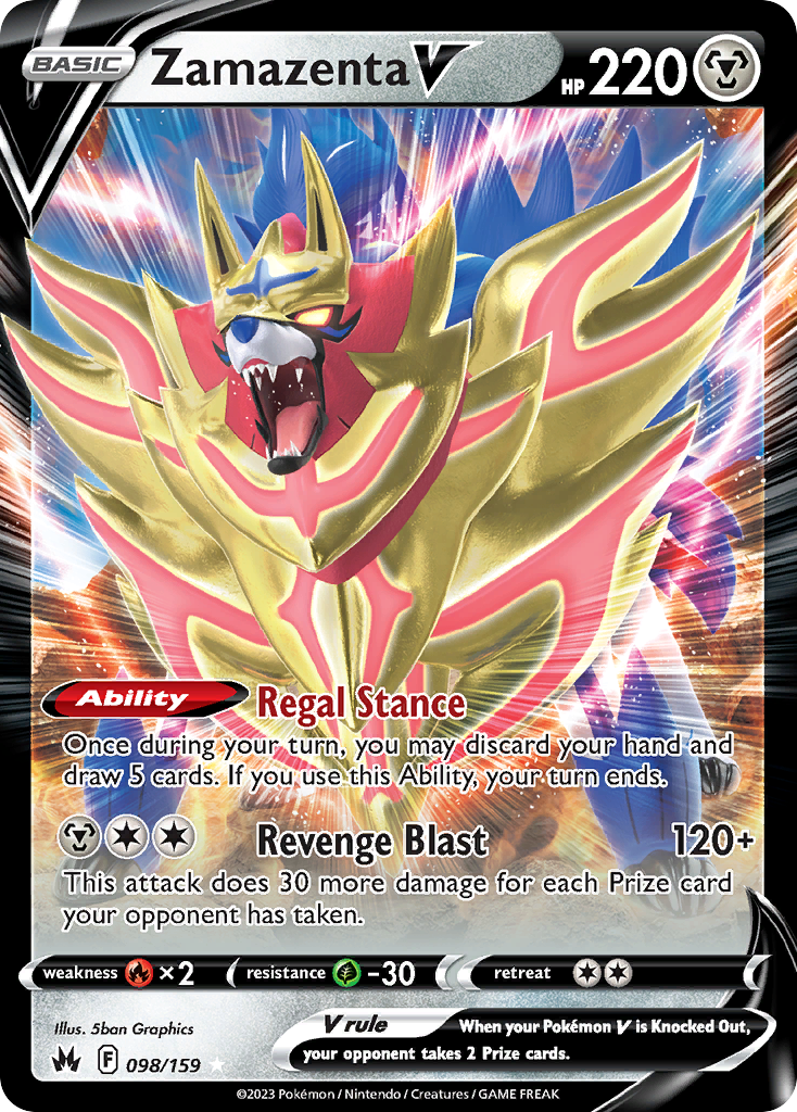 098 Zamazenta V — Crown Zenith — English