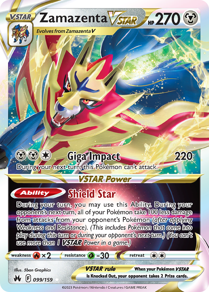 099 Zamazenta VSTAR — Crown Zenith — English