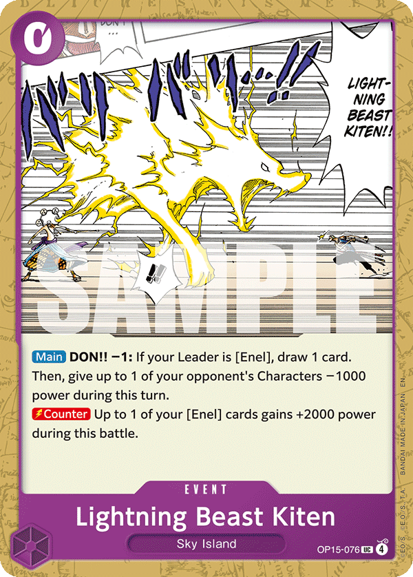 076 Lightning Beast Kiten — Adventure on Kami's Island — English