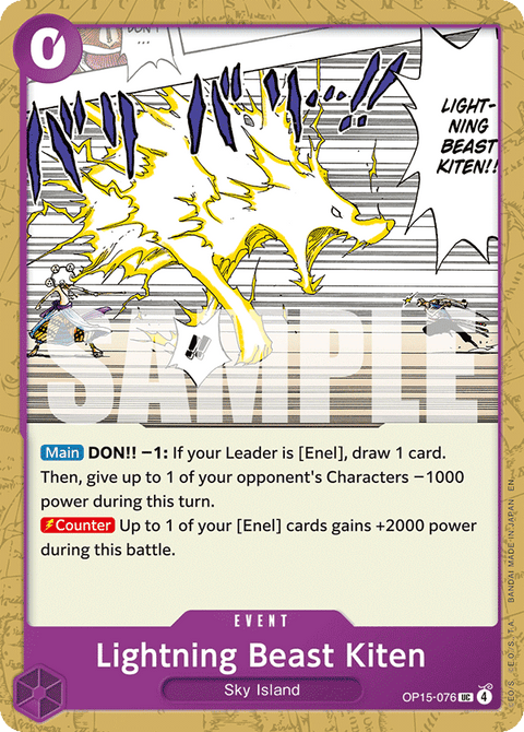 076 Lightning Beast Kiten — Adventure on Kami's Island — English