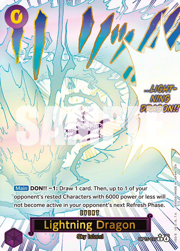 077 Lightning Dragon (altArt) — Adventure on Kami's Island — English