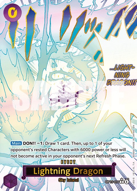 077 Lightning Dragon (altArt) — Adventure on Kami's Island — English