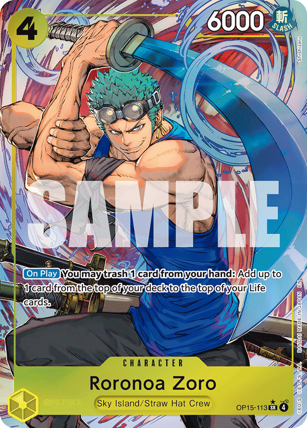 113 Roronoa Zoro (altArt) — Adventure on Kami's Island — English